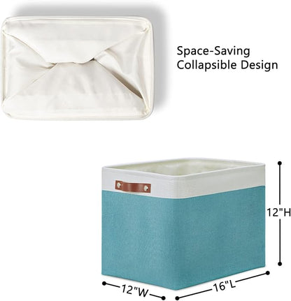 DULLEMELO Large Closet Storage Baskets Canvas Storage Baskets - Image 2