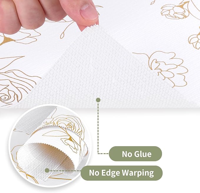 Shelf Liners for Kitchen Cabinets 12in x 30FT Non Adhesive Drawer Liner Gold - Image 9