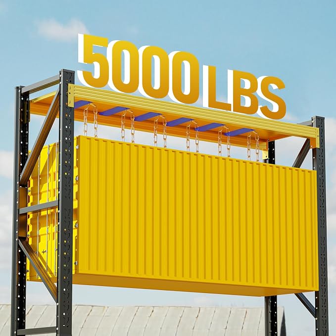 60" W Storage Shelves Heavy Duty, 4 Tier Metal Garage Shelving Units, 5000LBS - Image 4