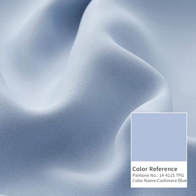 BGment Baby Blue Room Darkening Curtains 63 Inches Long - Image 8