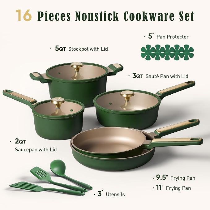 CAROTE Pots and Pans Set Non stick, Cookware Set, Dishwasher - Image 2