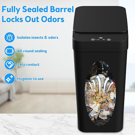 Bathroom Trash Can with Lid, KOEYLE 2 Pack 2.2 Gallon Automatic Touchless - Image 6