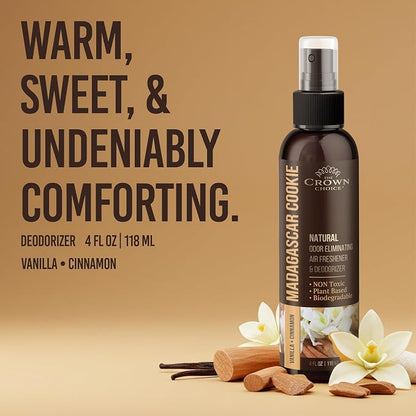 Non-Toxic Odor Eliminator, Natural Vanilla & Cinnamon Air Freshener Spray - Image 2