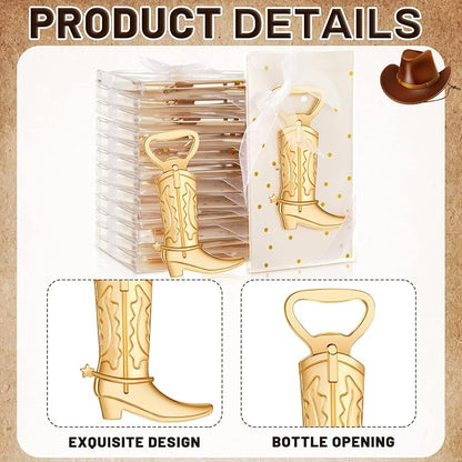 Hortsun 36 Sets Cowboy Boot Bottle Openers Baby Shower Bottle Opener Favors - Image 3