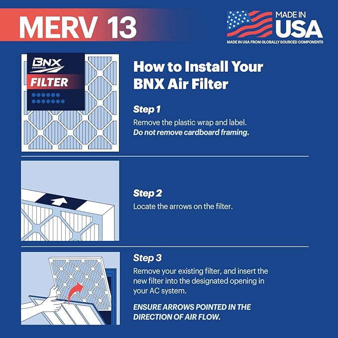 BNX TruFilter 12x20x1 Air Filter MERV 13 - Image 5