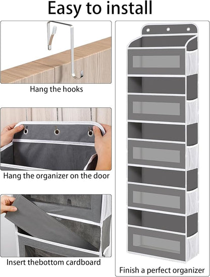 Over The Door Organizer, 5 Shelves Closet Door Hanging Storage and Organizer - Image 4