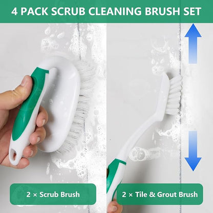 Scrub Brush Set, 4 Pack Deep Cleaning Brush Kit - Image 2