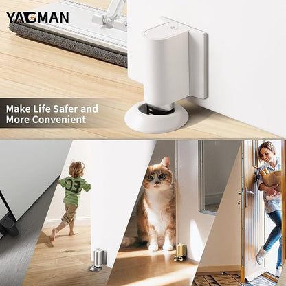 3 Pack Magnetic Door Stoppers Retractable Bottom of Door Holder No Drilling - Image 6