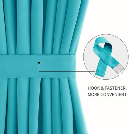 DWCN French Door Curtains – Rod Pocket Thermal Blackout Curtain - Image 2