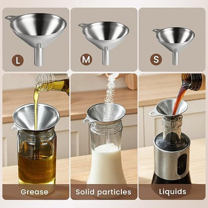 Supercenter Kitchen Funnel, Stainless Steel Mini Funnel, - Image 4