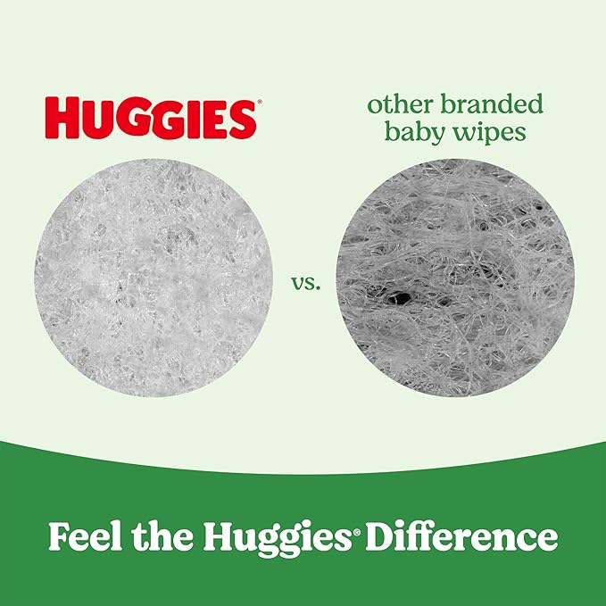 Huggies Natural Care Sensitive Baby Wipes, Unscented, Hypoallergenic, 99% Purified Water, 1 Refill Pack (184 Wipes Total)