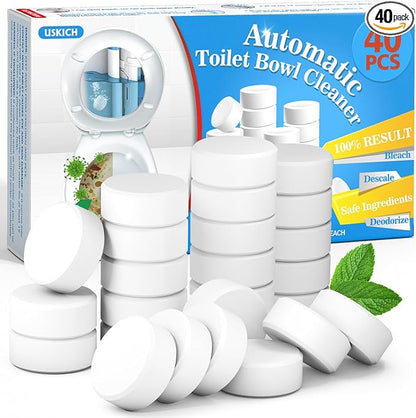 USKICH Toilet Bowl Cleaner 40 PACK, Household Automatic Toilet Bowl Cleaners by USKICH