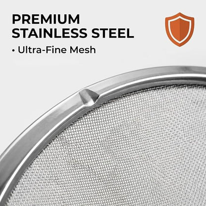 Stainless Steel Grease Splatter Guard, 11-Inch Fine Mesh Cover - Image 4