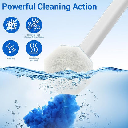 50 Counts Disposable Toilet Bowl Wand Refills, 5X Cleaning Power Toilet Cleaner - Image 3