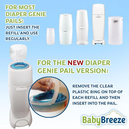 BabyBreeze Diaper Pail Refill Bags Compatible - Image 3