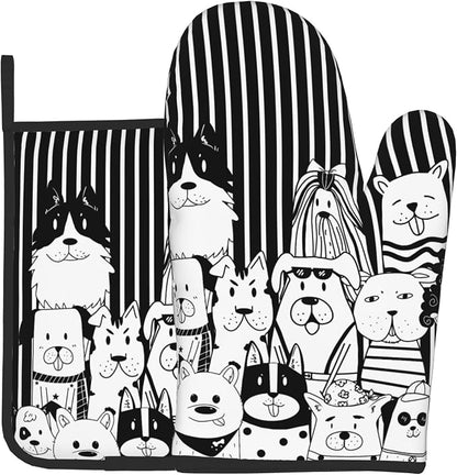Dog Pot Holders and Oven Mitts by DZGlobal