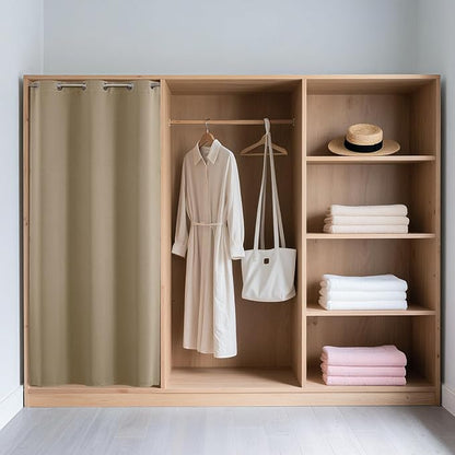 Joydeco Blackout Door Curtain for Doorway Privacy 78 Inches Long, Grommet - Image 3