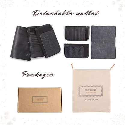 Genuine Leather Nomad Organizer Travel Wallet | Women's Wallet Clutch Passport Holder