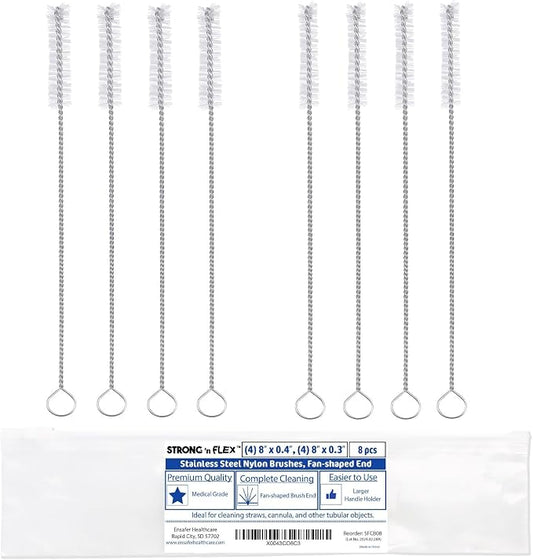 Strong 'n Flex Nylon Straw Cleaner Brushes – Fan-Shaped End by Ensafer