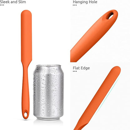 U-Taste Skinny Silicone Jar Spatula: 600ºF Heat-Resistant Food-Grade 10in Long - Image 6