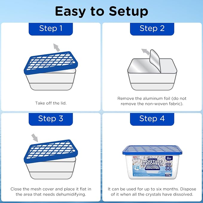 W&E Choice Moisture Absorbers, Portable Humidity Absorber Boxes - Image 9