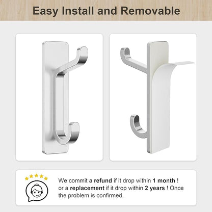 pickpiff Wall Hooks for Coat and Towel: 13LB Adhesive Door Hanger Stick on - Image 3