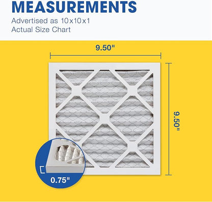 Aerostar 10x10x1 MERV 8, Pleated Air Filter, Box of 6, Made in the USA - Image 2