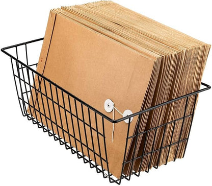 SANNO Wire Storage Baskets Freezer Baskets Farmhouse Organizer Storage Bins - Image 5