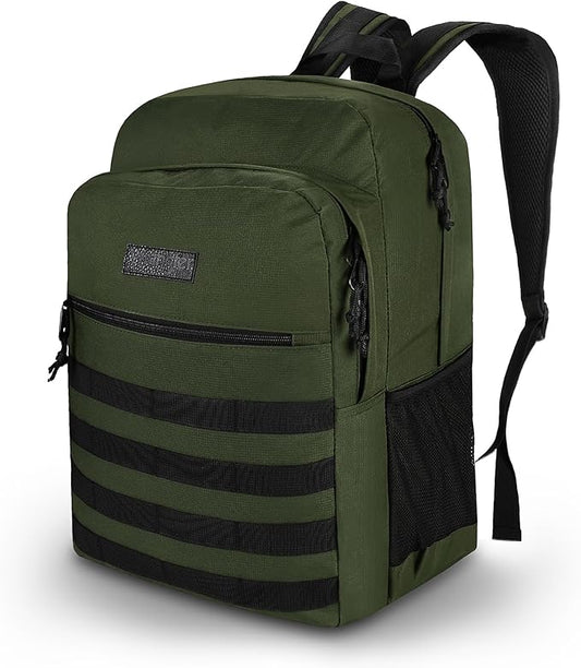 Wrangler Tradesman Backpack, Water Resistant Casual Daypack for Travel Work School, Unisex Laptop Backpack with Notebook Sleeve