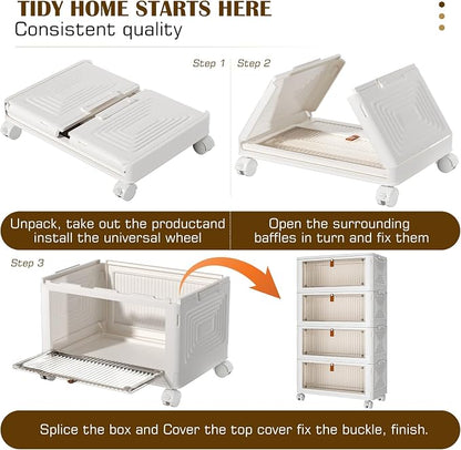 YFXCVSL 4 Tier Plastic Storage Bins - Image 3