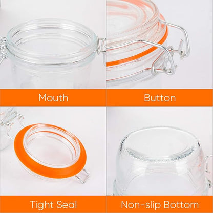 Small Glass Jars With Airtight Lids, Glass Spice Jar 5 oz, Maosn Jars With Leak - Image 3