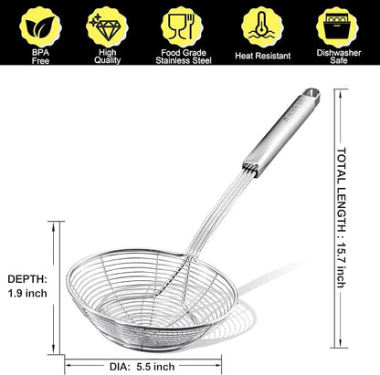 Anaeat Stainless Steel Spider Strainer Skimmer - Image 6