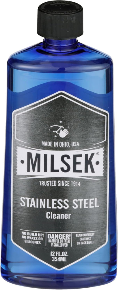 Milsek Stainless Steel Cleaner & Microfiber Cloth - Image 2