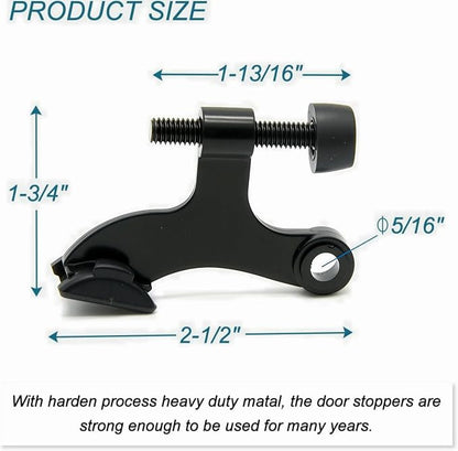 48Pack Hinge Pin Black Door Stopper, Adjustable Heavy Duty Hinge Pin Door Stop - Image 3
