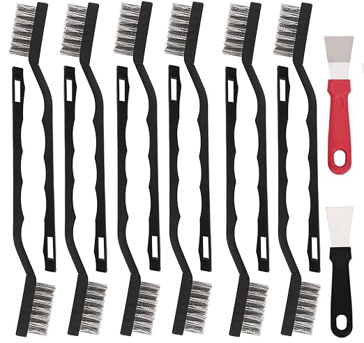 48 Pcs Mini Stainless Steel Wire Brush Set, Wire Scratch Brush by Unknown