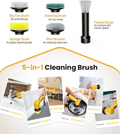 qimedo 5000mAh Battery Electric Spin Scrubber Q4, Handheld Scrubber - Image 7