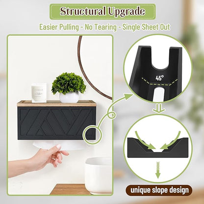 Set of 2 Paper Towel Dispenser Wall Mount, Paper Towel Holder Wall Mounted - Image 4