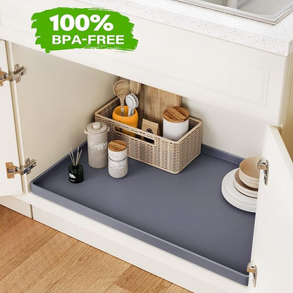 FLATO Waterproof Under Sink Mat 25" x 19" Shelf Liner - Image 4