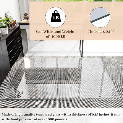 48" x 72" Glass Chair Mat, 1/5" Thick Office Chair Mat - Image 6