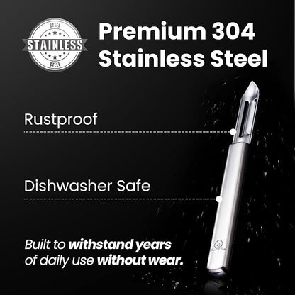 Vegetable Peeler, Ultra Sharp Potato Peeler, Seamless One-Piece Design - Image 5
