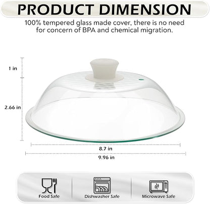 OEC Lighter Weight Tempered Glass Microwave Splatter Cover - Image 2
