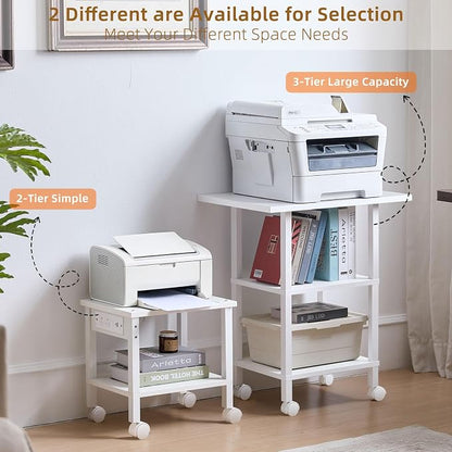Lerliuo White 3 Tier Printer Stand - Image 5