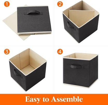 Lifewit 12 Packs Storage Cubes, 11 Inch Cube Storage Bins, Foldable Decorative - Image 2