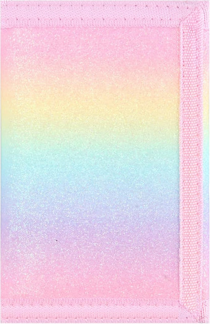 NEICY RFID Blocking Canvas Wallet for Men and Women - Camo Trifold Outdoor Sports Wallets with Magic Sticker for Teen Kids (Rainbow1)