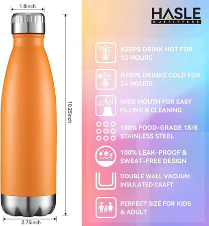 HASLE OUTFITTERS 17oz Stainless Steel Water Bottles, Vacuum Insulated Water - Image 5