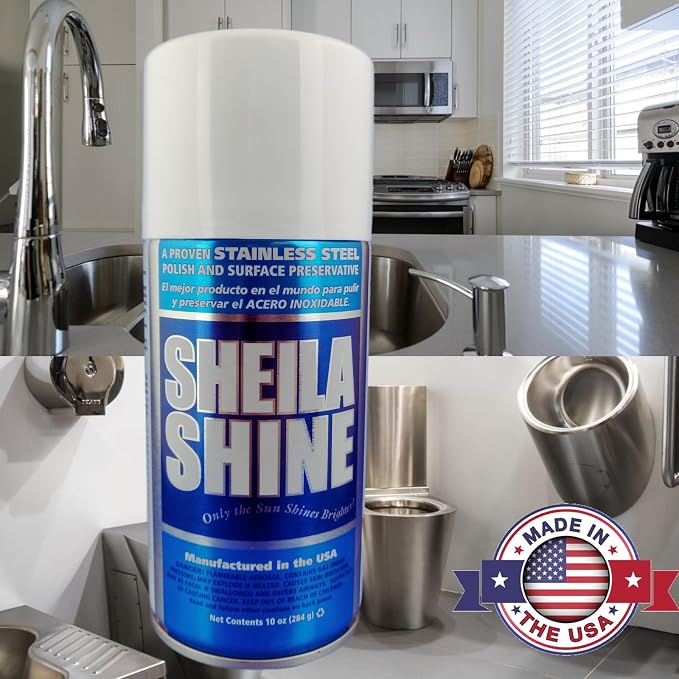 Sheila Shine 3 x 10 Oz. Stainless Steel Cleaner and Polish Aerosol Spray - Image 2
