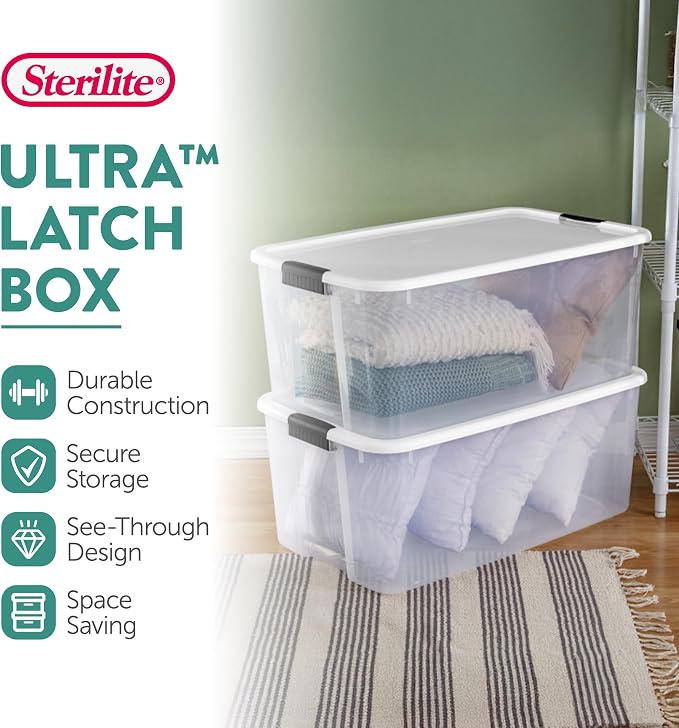 Sterilite 16-Pack Ultra Latching Box, Storage Bins - Image 3