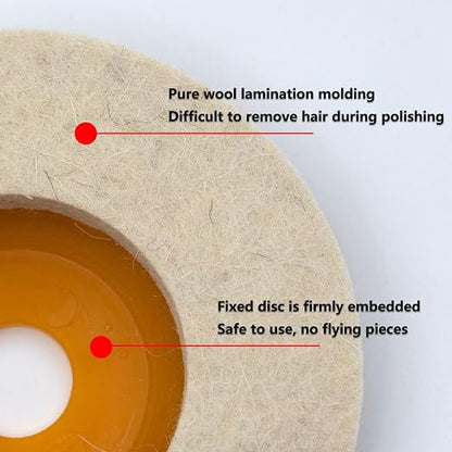 10 Pcs 4.5 Inch Wool Felt Polishing Wheel Disc, Wool Polishing Wheel Disc - Image 3