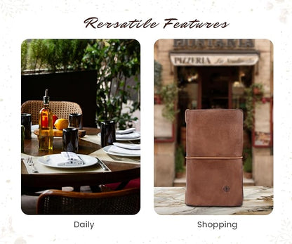 Genuine Leather Nomad Organizer Travel Wallet | Women's Wallet Clutch Passport Holder