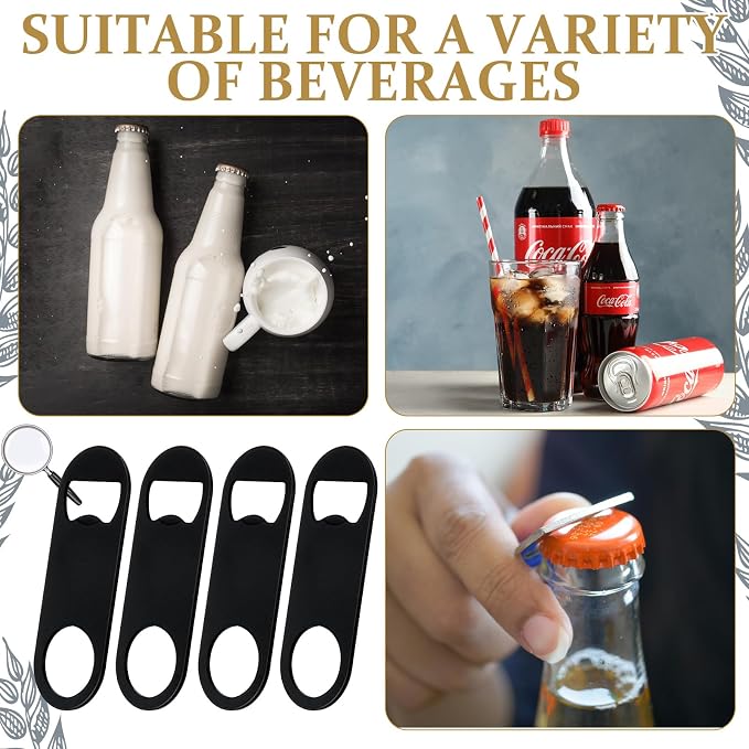 Remerry Bottle Openers Stainless Steel Flat Bottle Opener Bulk 3.4 x 1.3 Inches - Image 6